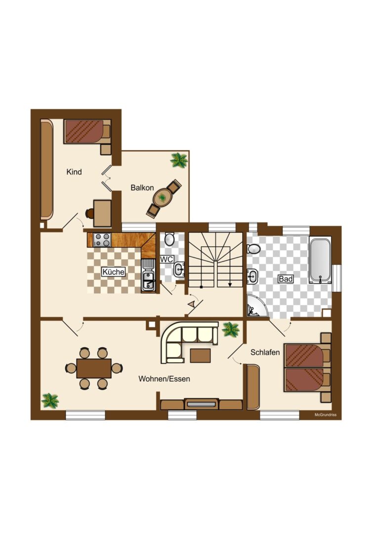Grundriss Wohnung 2