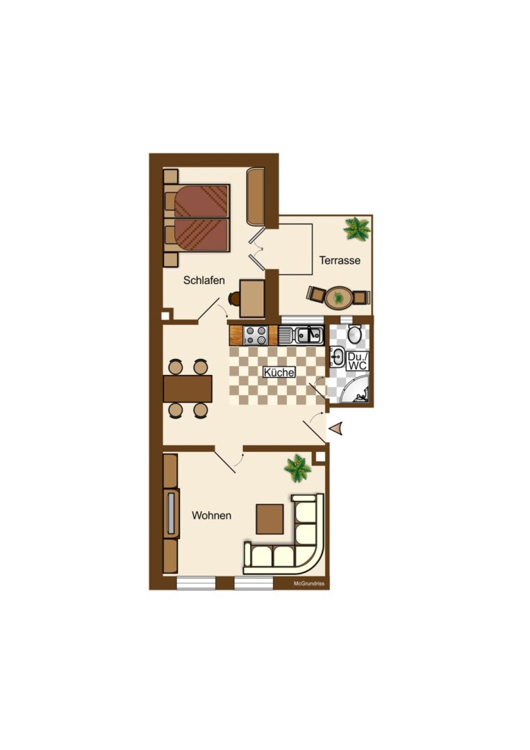 Grundriss Wohnung 1
