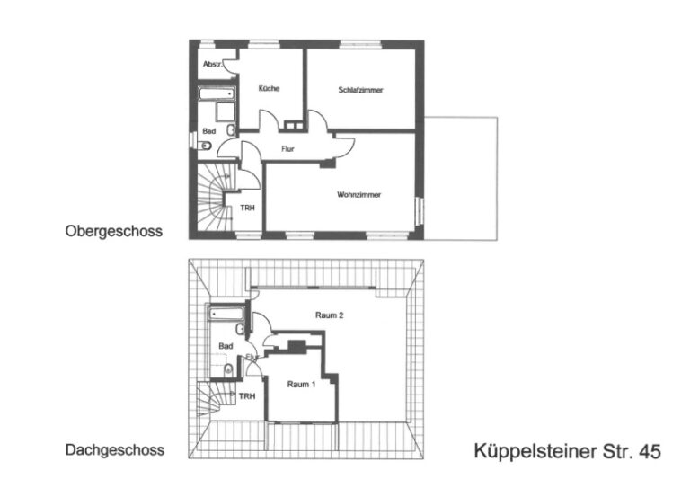 Grundriss Wohnung OG und DG